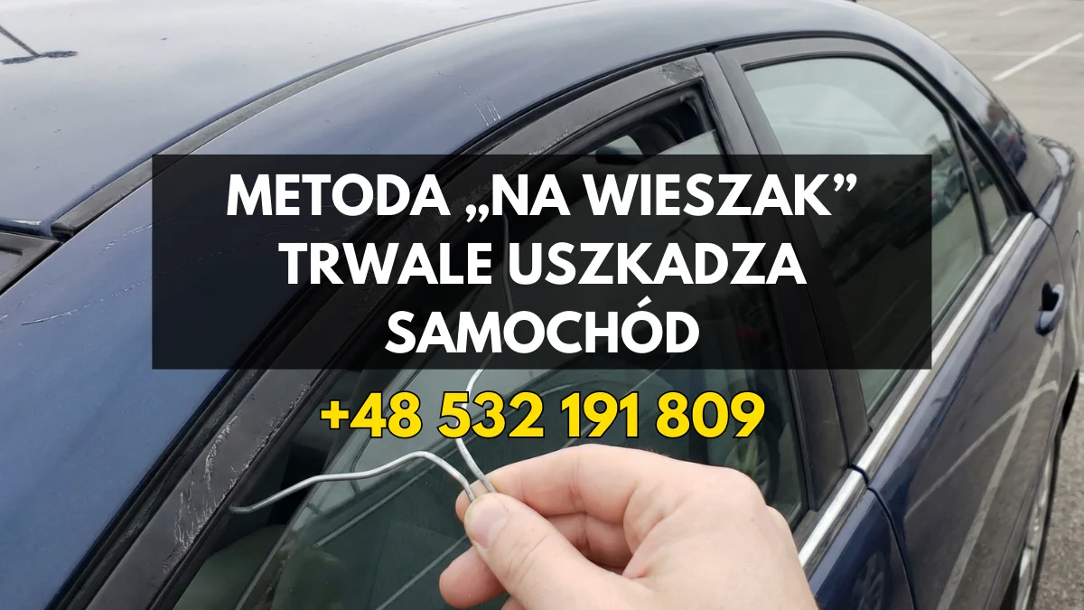 metoda na wieszak trwale uszkadza samochód