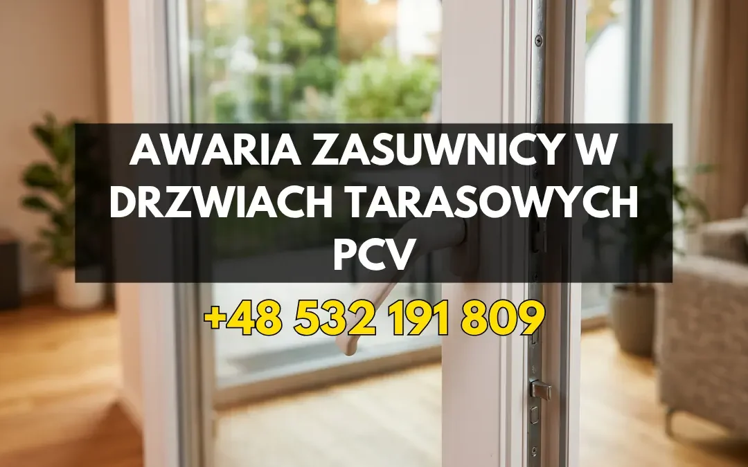 Klamka opada i kręci się w kółko – awaria zasuwnicy w drzwiach tarasowych PCV